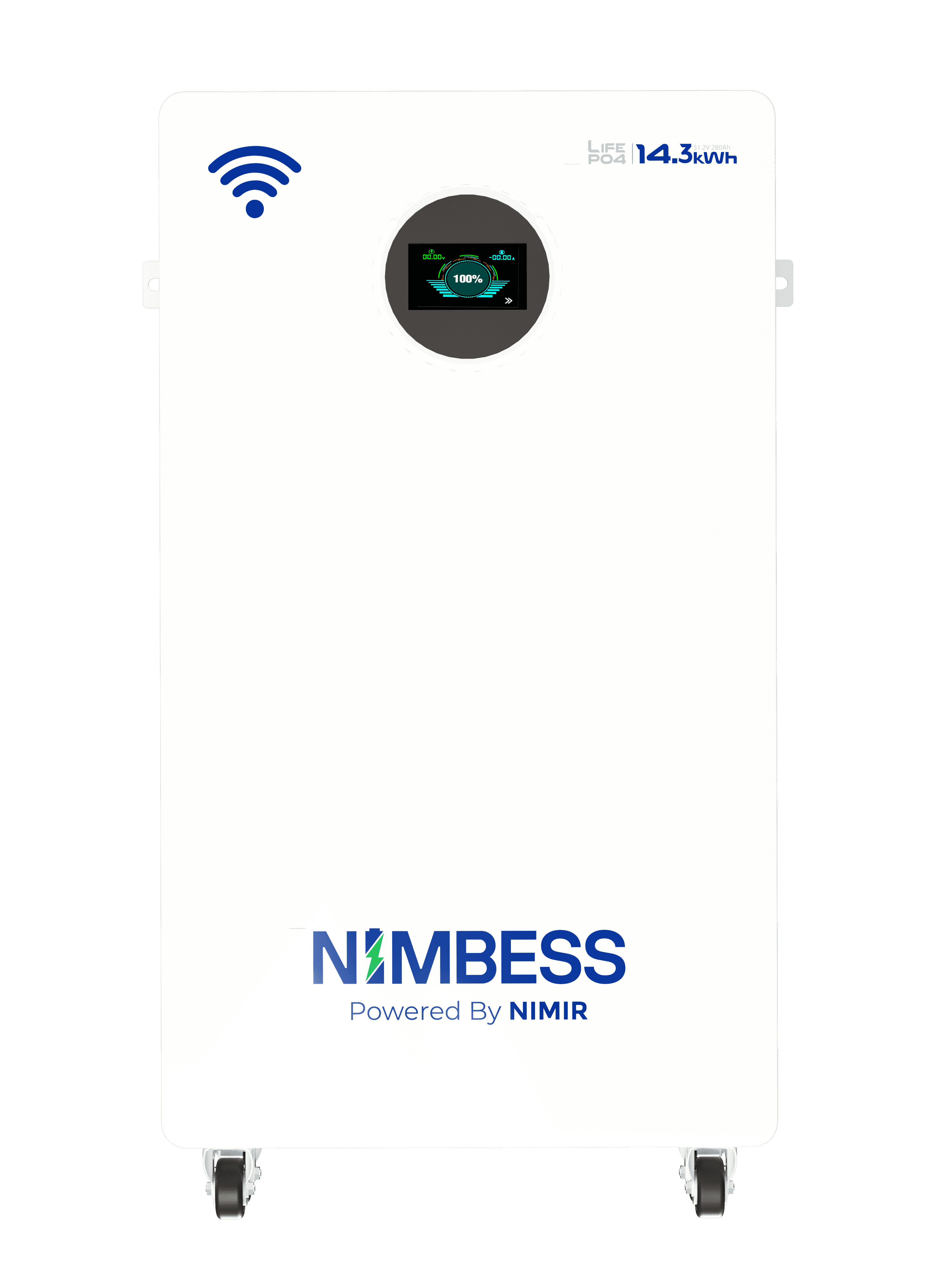 Nimbess LV 48V · 14.33 kWh — Front view — 14.33 kWh chassis.